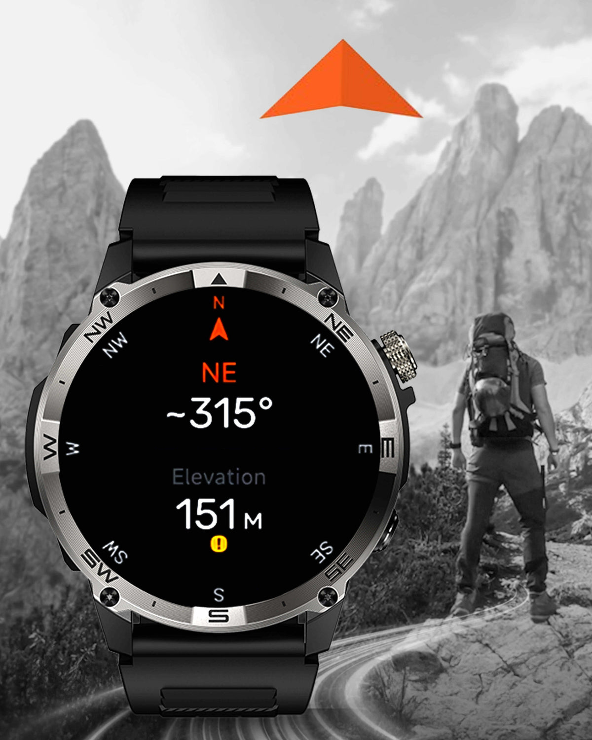 ZE™ Force Smartwatch || AMOLED Always On Display, Satellite GPS, Monitor Stress