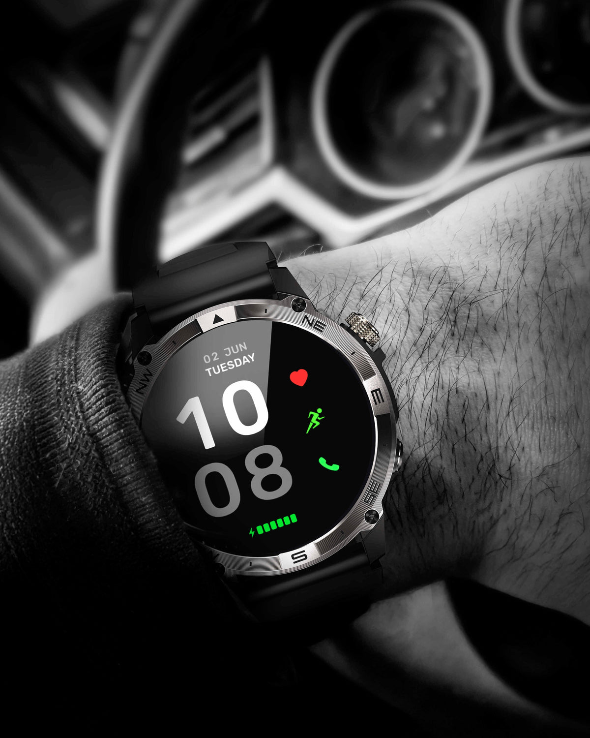 ZE™ Force Smartwatch || AMOLED Always On Display, Satellite GPS, Monitor Stress