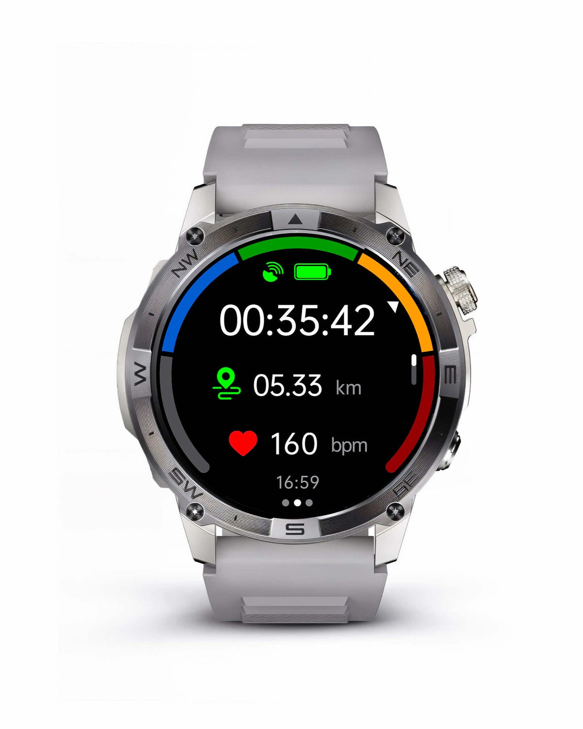 ZE Force Smartwatch with a detailed display on a white background
