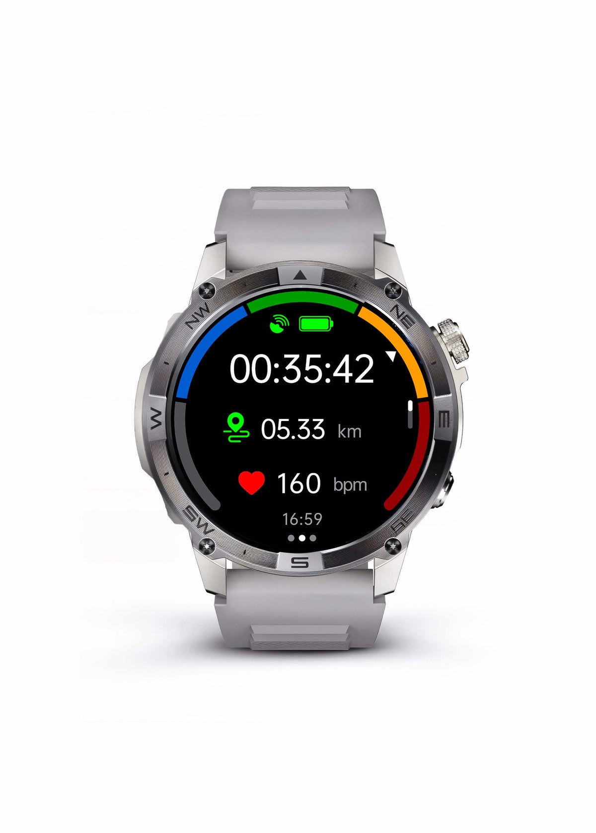 ZE Force Smartwatch with a detailed display on a white background